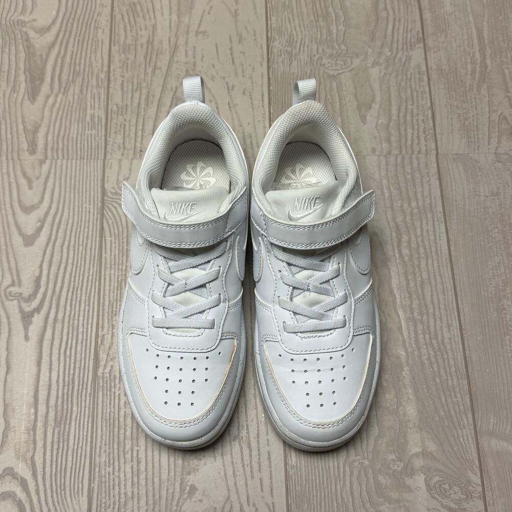 Nike Court Borough Low Recraft Kids 1.5Y White Sneakers Velcro